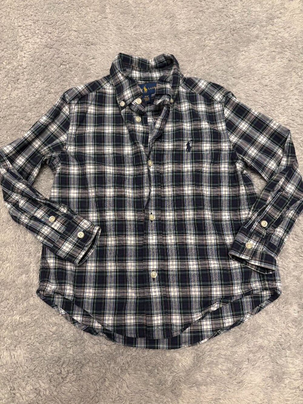 Ralph Lauren Button Up Polo Shirt Long Sleeve Kids Size 3T